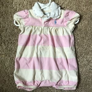 Ralph Lauren Striped Bubble Romper